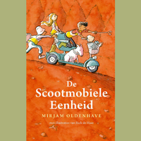 Boekomslag De Scootmobiele Eenheid - Mirjam Oldenhave en Rick de Haas. Ⓒ Uitgeverij Querido, 2022. Boekomslag De Scootmobiele Eenheid - Mirjam Oldenhave en Rick de Haas. Ⓒ Uitgeverij Querido, 2022.